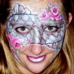 close flower lace mask